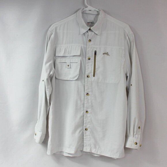 Natural Gear Men’s Fishing/Outdoor White Button Up Size‎ M - Picture 1 of 9